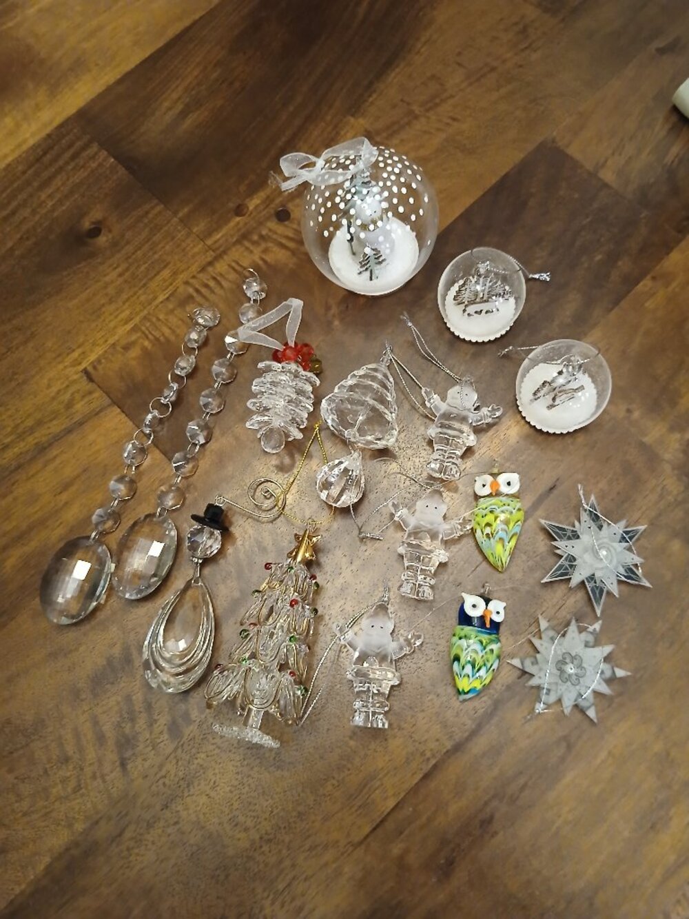 Bundle of 16 Glass & Acrylic Christmas Ornaments